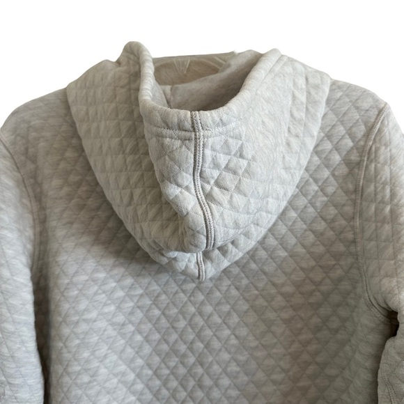 Marine Layer Corbet Quilted Hoodie Oatmeal Cream Grey Small - Picture 10 of 15